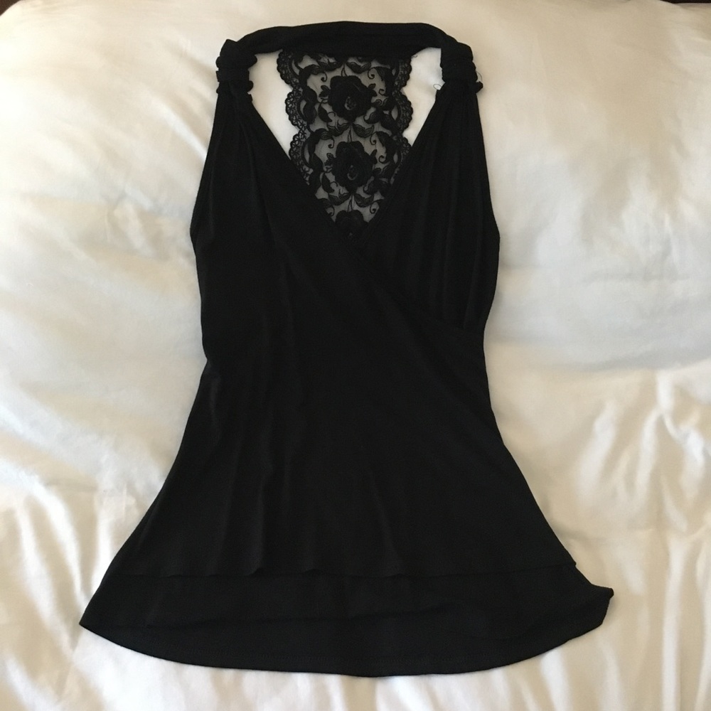 Venus black lace tank, size xs